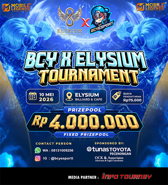 turnamen ml mlbb mole mobile legends mei 2026 bcy x eslysium poster
