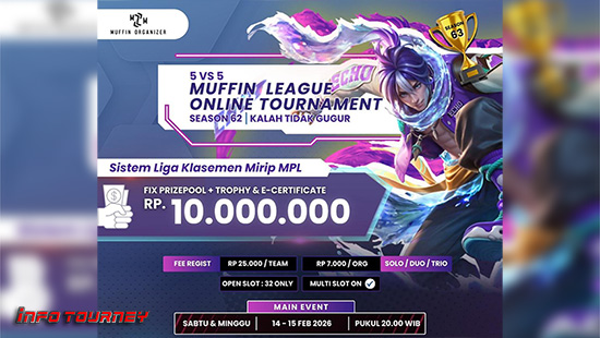 turnamen ml mlbb mole mobile legends februari 2026 muffin season 63 12 logo