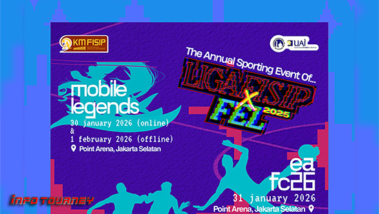 turnamen ml mlbb mole mobile legends januari 2026 liga fisip x fel 2025 logo