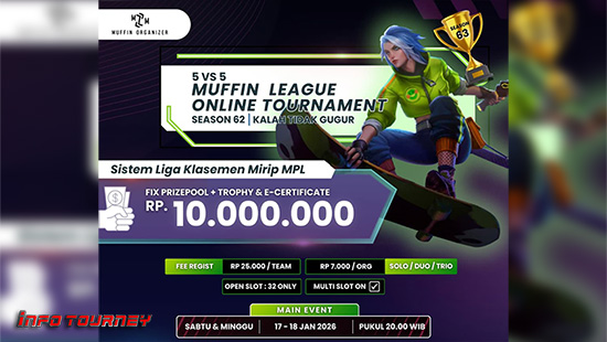 turnamen ml mlbb mole mobile legends januari 2026 muffin season 63 8 logo