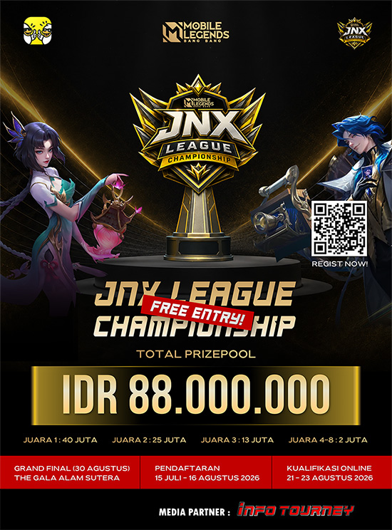 turnamen ml mlbb mole mobile legends agustus 2026 jnx league championship poster 1