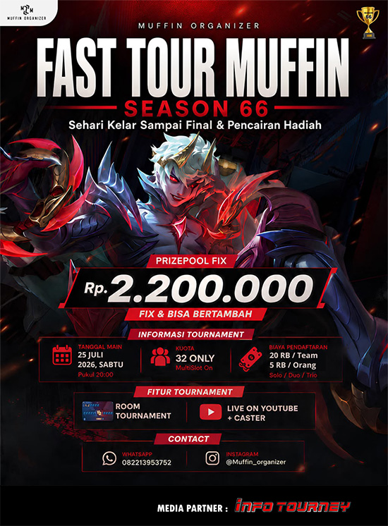 turnamen ml mlbb mole mobile legends juli 2026 muffin season 66 poster