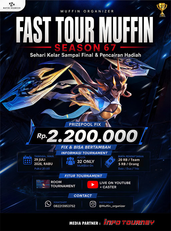 turnamen ml mlbb mole mobile legends juli 2026 muffin season 67 poster
