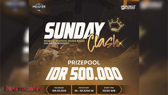 turnamen ml mlbb mole mobile legends juni 2026 meister sunday clash logo