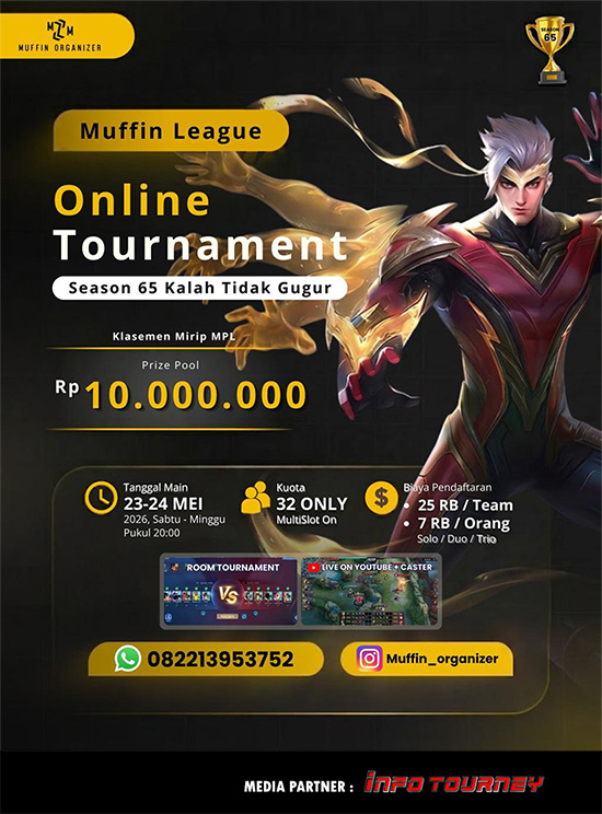 turnamen ml mlbb mole mobile legends mei 2026 muffin season 65 2 poster