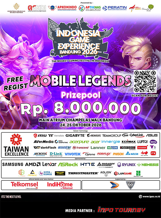 turnamen ml mlbb mole mobile legends oktober 2026 igex bandung 2026 poster