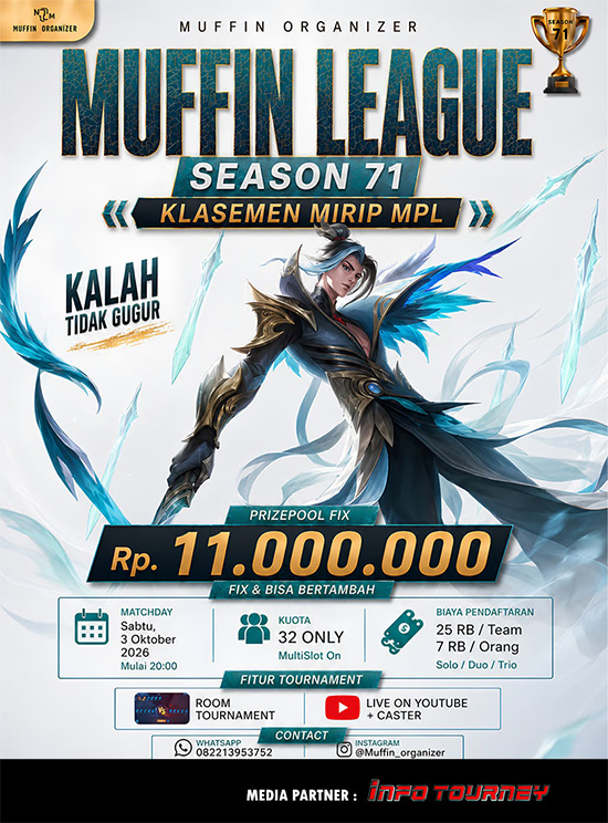 turnamen ml mlbb mole mobile legends oktober 2026 muffin season 71 15 poster
