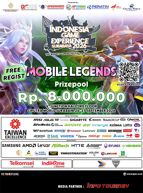 turnamen ml mlbb mole mobile legends september 2026 igex surabaya 2026 poster