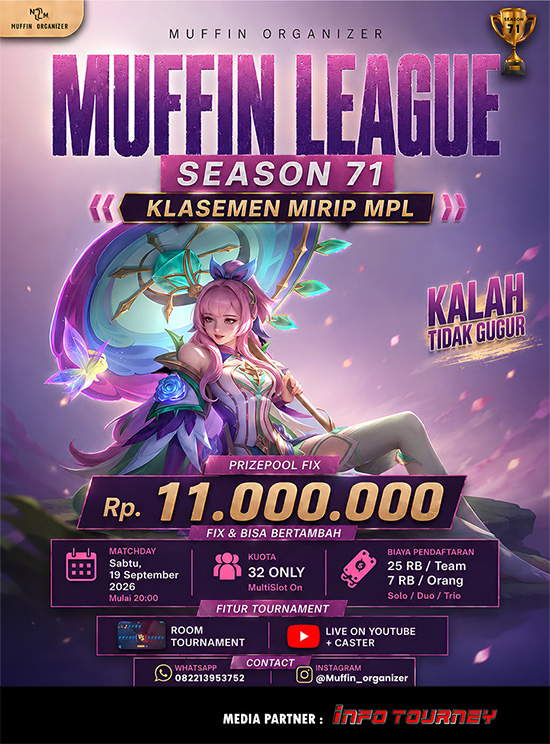 turnamen ml mlbb mole mobile legends september 2026 muffin season 71 11 poster