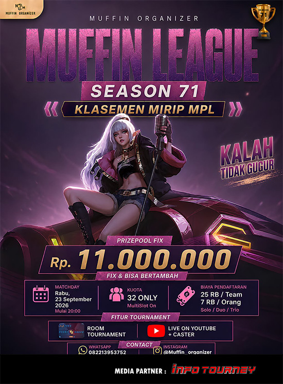 turnamen ml mlbb mole mobile legends september 2026 muffin season 71 12 poster