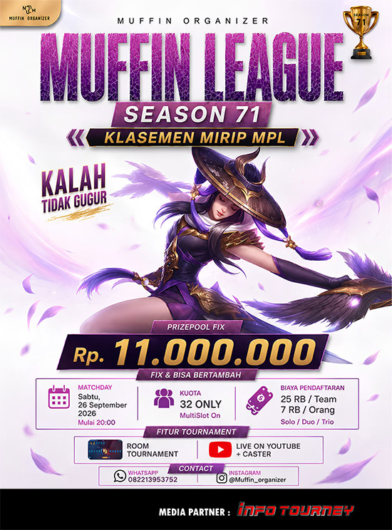 turnamen ml mlbb mole mobile legends september 2026 muffin season 71 13 poster