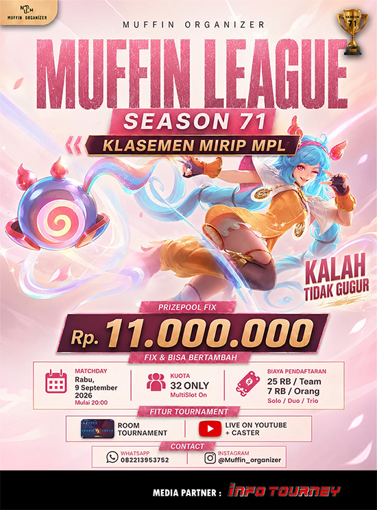 turnamen ml mlbb mole mobile legends september 2026 muffin season 71 8 poster