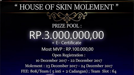 turnamen mobile legends house of skin molement desember 2017 logo