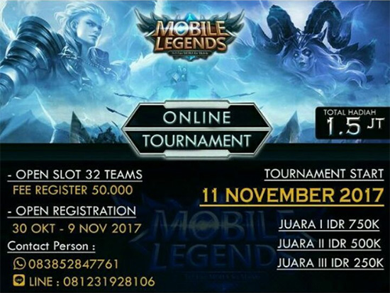 turnamen mobile legends warzone november 2017 poster