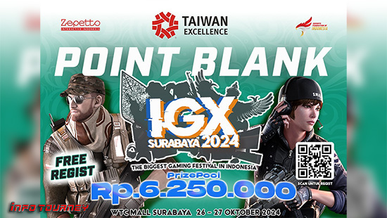 turnamen pb point blank oktober 2024 igx surabaya 2024 logo