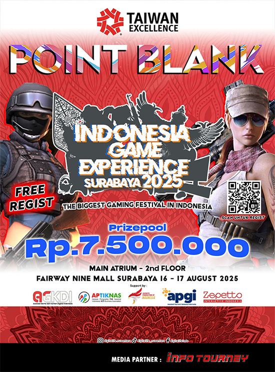 turnamen pb point blank agustus 2025 igx surabaya 2025 poster