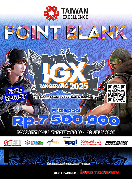 turnamen pb point blank juli 2025 igx tangerang 2025 poster