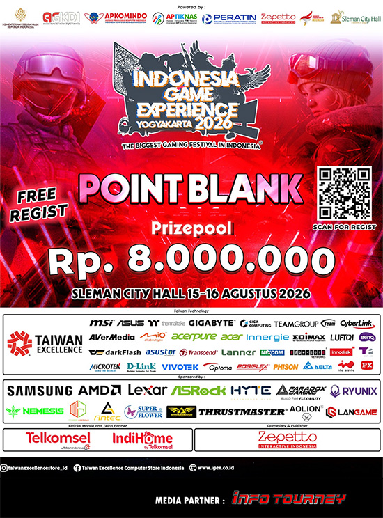 turnamen pb point blank agustus 2026 igex yogyakarta 2026 poster