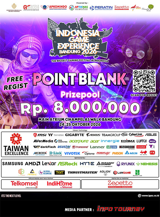 turnamen pb point blank oktober 2026 igex bandung 2026 poster