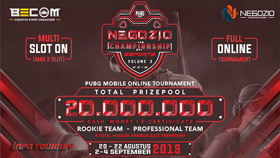 turnamen pubgm pubgmobile agustus 2019 negozio championship newbie volume 3 logo