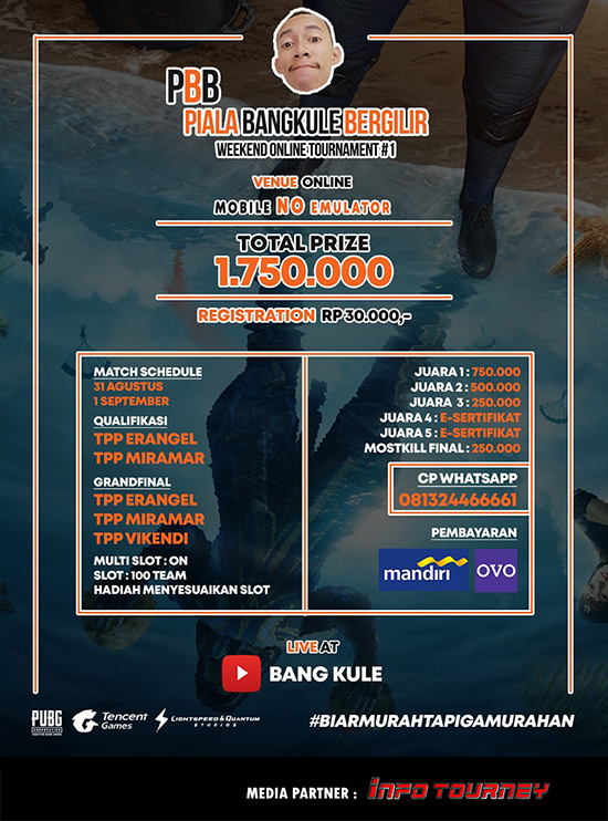 turnamen pubgm pubgmobile agustus 2019 pbb weekend s1 poster