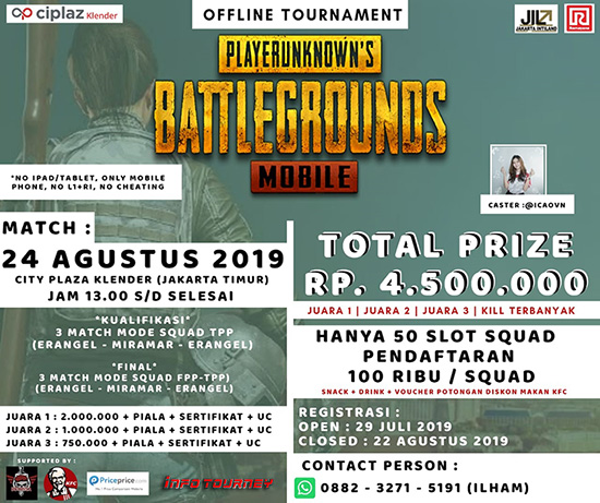 turnamen pubgm pubgmobile agustus 2019 pubgm klender 2019 poster