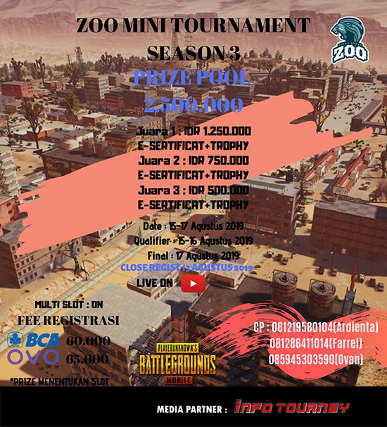 turnamen pubgm pubgmobile agustus 2019 zoo playground season 3 poster