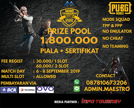 turnamen pubgm pubgmobile september 2019 maestro organizer season 4 poster