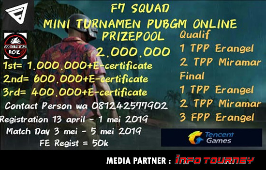 turnamen pubgm pubgmobile f7 squad mei 2019 poster