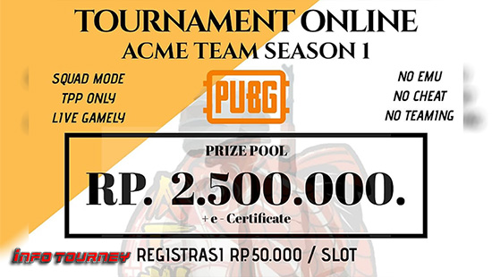 turnamen pubgm pubgmobile desember 2019 acme team season 1 logo