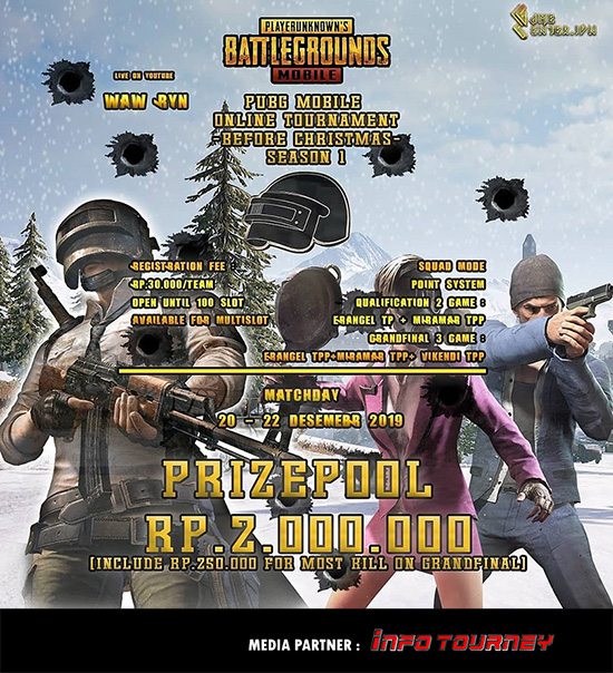 turnamen pubgm pubgmobile desember 2019 gamecenter idn season 1 poster
