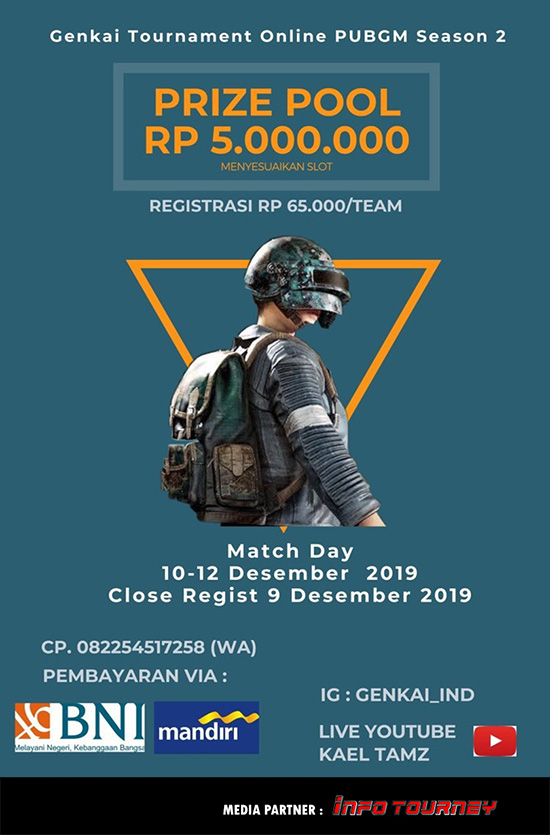 turnamen pubgm pubgmobile desember 2019 genkai season 2 poster