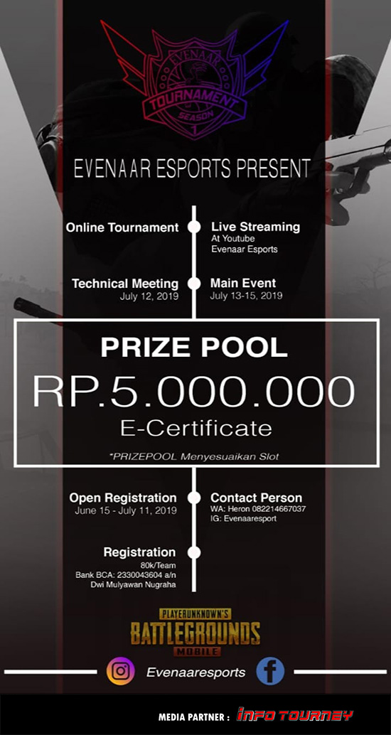 Turnamen PUBG Mobile - EVENAAR E-SPORT