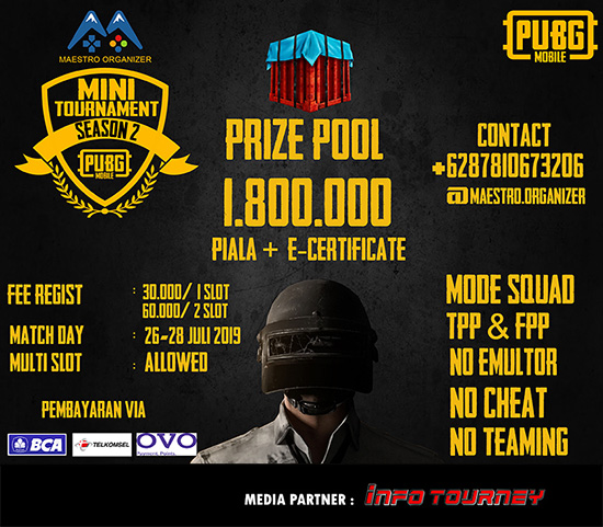 turnamen pubgm pubgmobile juli 2019 maestro organizer season 2 poster