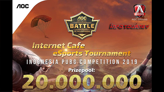 turnamen pubgm pubgmobile aoc indonesia competition 2019 mei 2019 logo