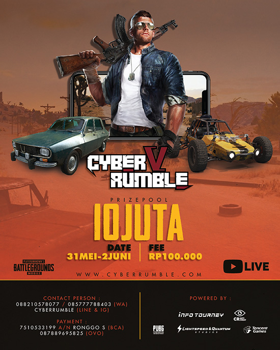 turnamen pubgm pubgmobile cyber rumble season 5 juni 2019 poster