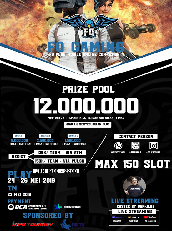 turnamen pubgm pubgmobile fo gaming season 4 mei 2019 poster