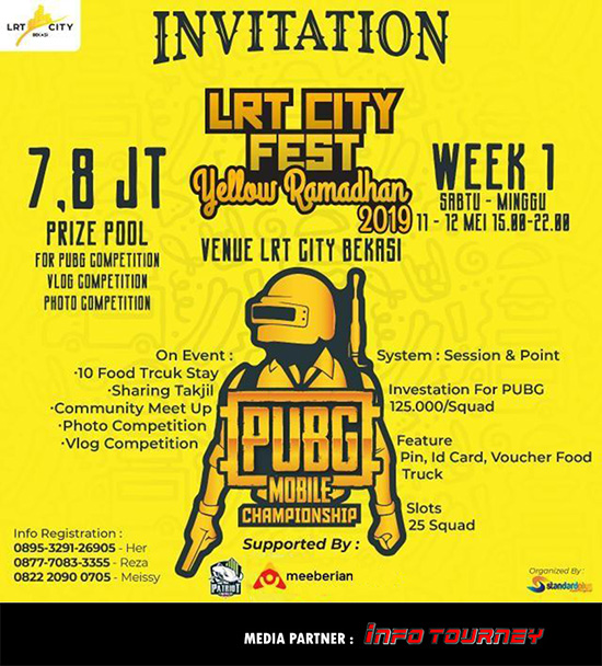 turnamen pubgm pubgmobile lrt city bekasi mei 2019 poster