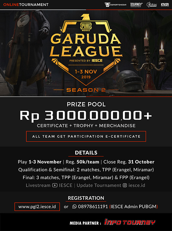 turnamen pubgm pubgmobile november 2019 garuda league season 2 poster
