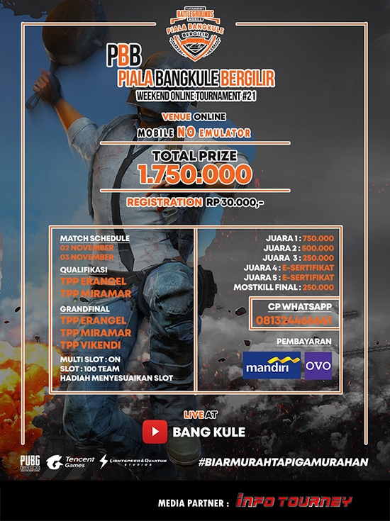 turnamen pubgm pubgmobile november 2019 pbb season 21 poster