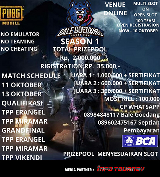 turnamen pubgm pubgmobile oktober 2019 bale goedang season 1 poster