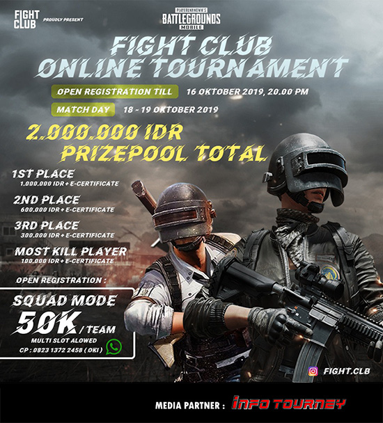 turnamen pubgm pubgmobile oktober 2019 fight club poster