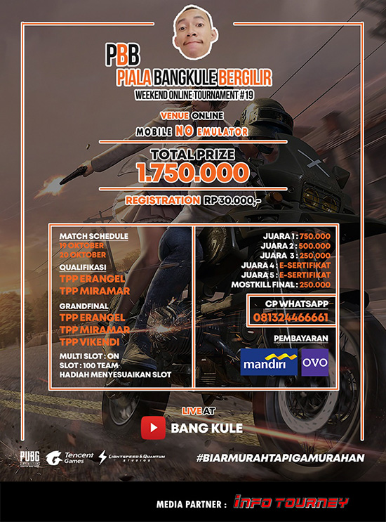 turnamen pubgm pubgmobile oktober 2019 pbb season 19 poster