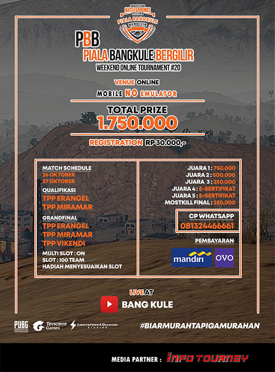 turnamen pubgm pubgmobile oktober 2019 pbb season 20 poster