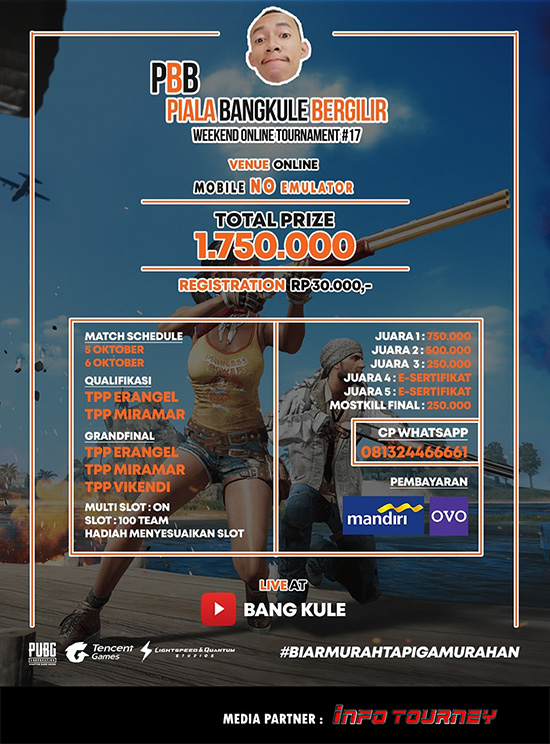 turnamen pubgm pubgmobile oktober 2019 pbb season 17 poster