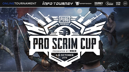 turnamen pubgm pubgmobile oktober 2019 pro scrim cup logo