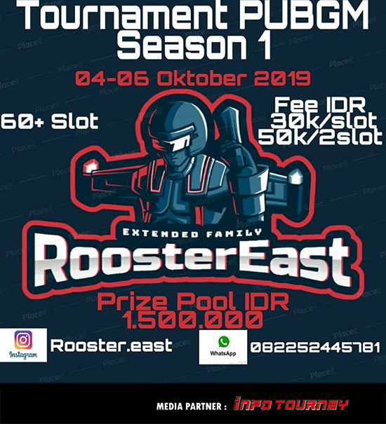 turnamen pubgm pubgmobile oktober 2019 rooster east season 1 poster