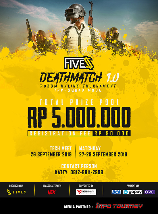 turnamen pubgm pubgmobile september 2019 fives death match 1 poster