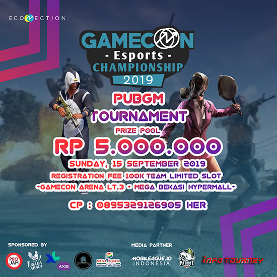 turnamen pubgm pubgmobile september 2019 gamecon esports championship 2019 poster