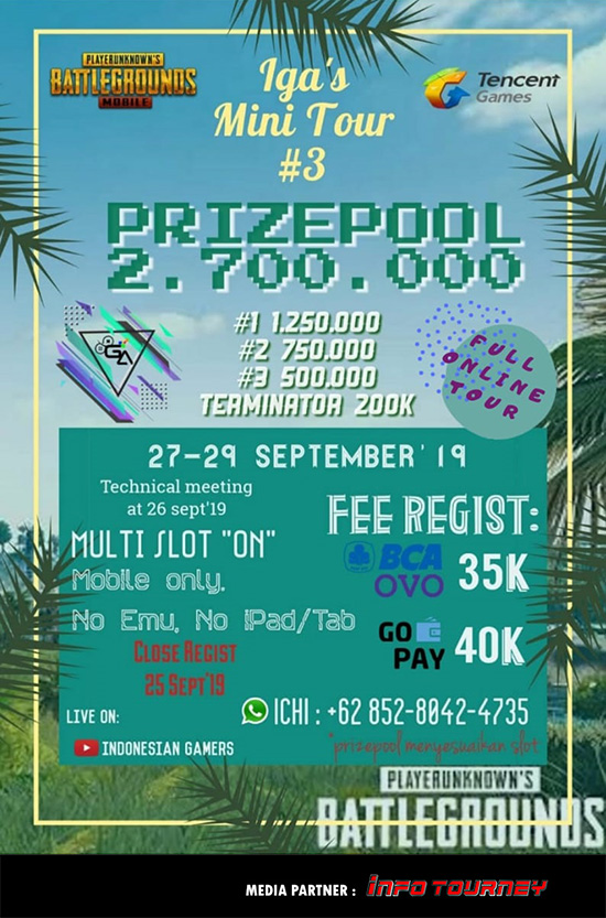turnamen pubgm pubgmobile september 2019 indonesia gamers association season 3 poster